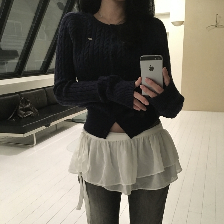 ペンダントニットカーディガン(7color) NAVY