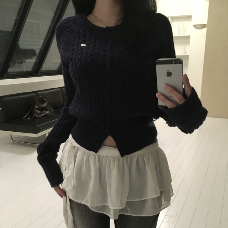 ペンダントニットカーディガン(7color) NAVY