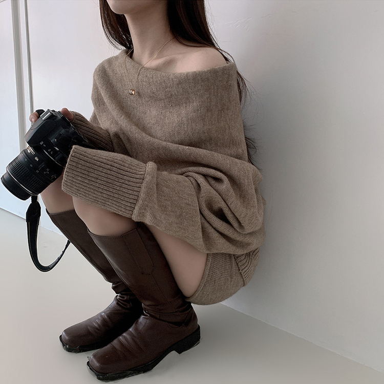 【SET】オフショルダーニット バンディングショートパンツ BEIGE