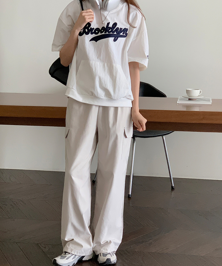 ブルックレタリング半袖Tシャツ WHITE