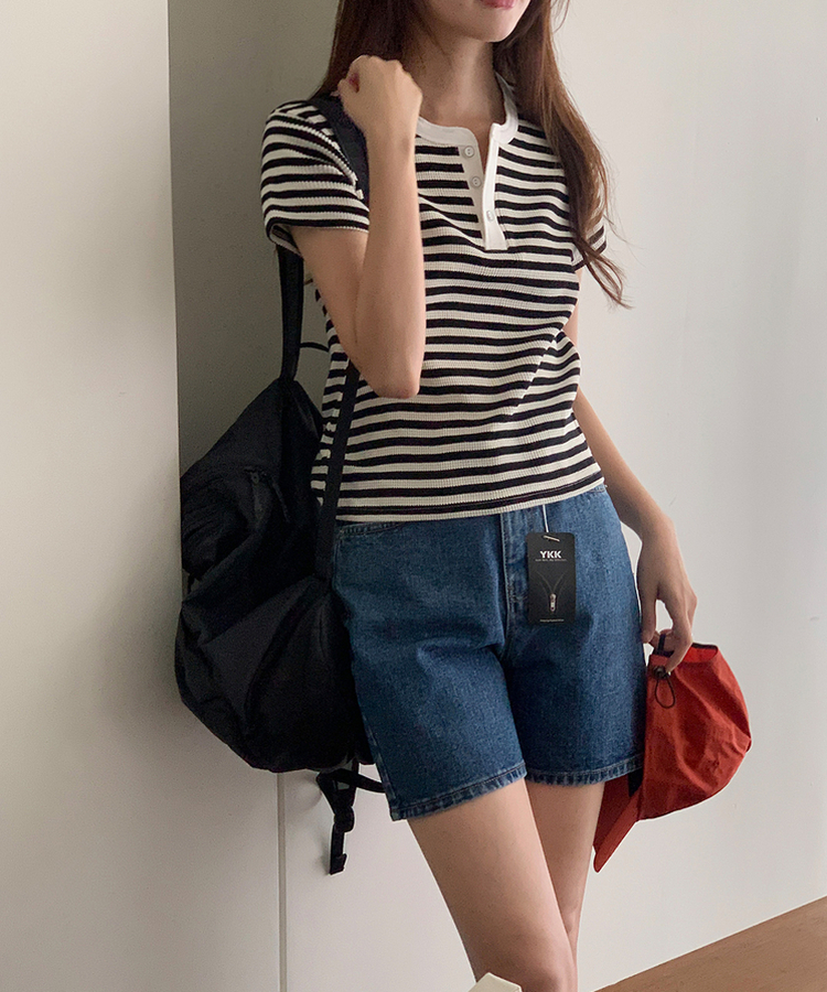 ワッフルオープン半袖Tシャツ