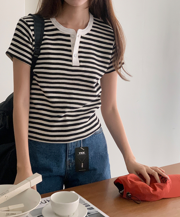 ワッフルオープン半袖Tシャツ