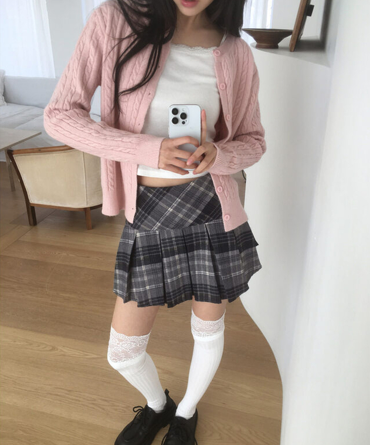 レースニーソックス WHITE