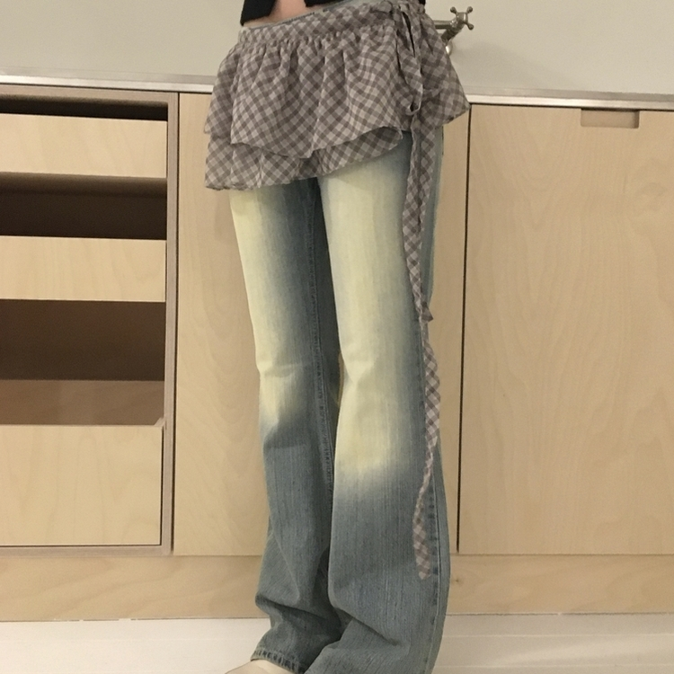ローブーツカットパンツ LIGHT BLUE