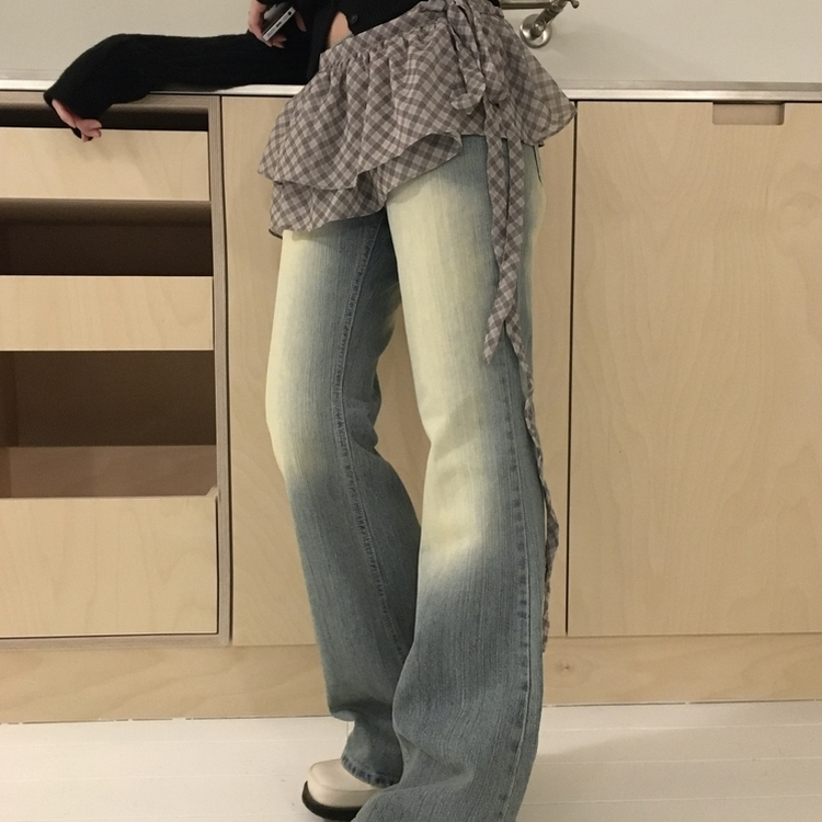 ローブーツカットパンツ LIGHT BLUE