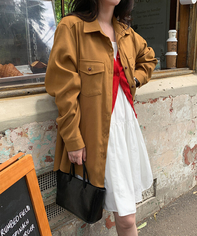 ジョイVネックカーディガン MODERN RED