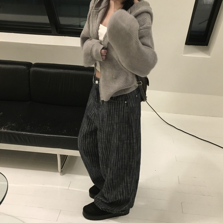 アントニットフードジップアップ(6color) GREY