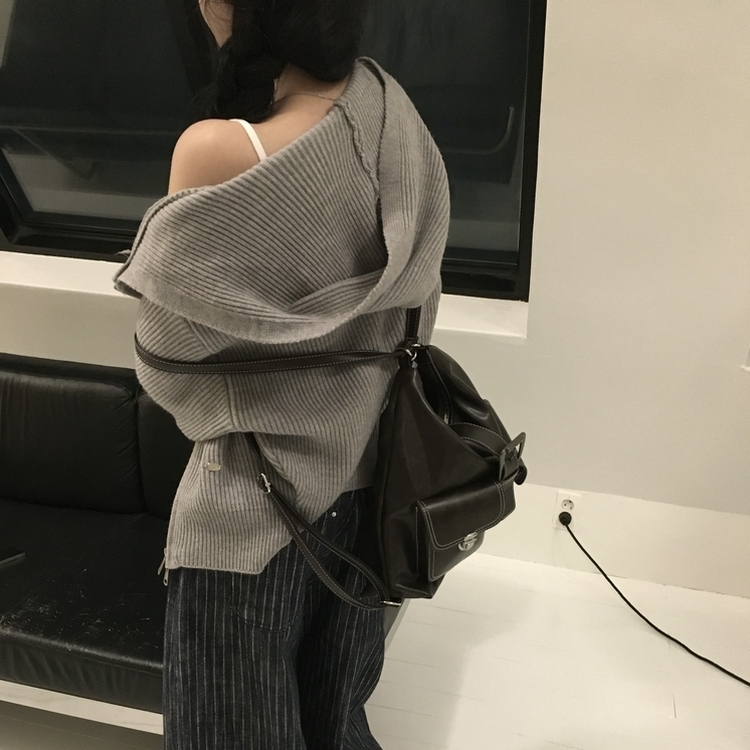 アントニットフードジップアップ(6color) GREY
