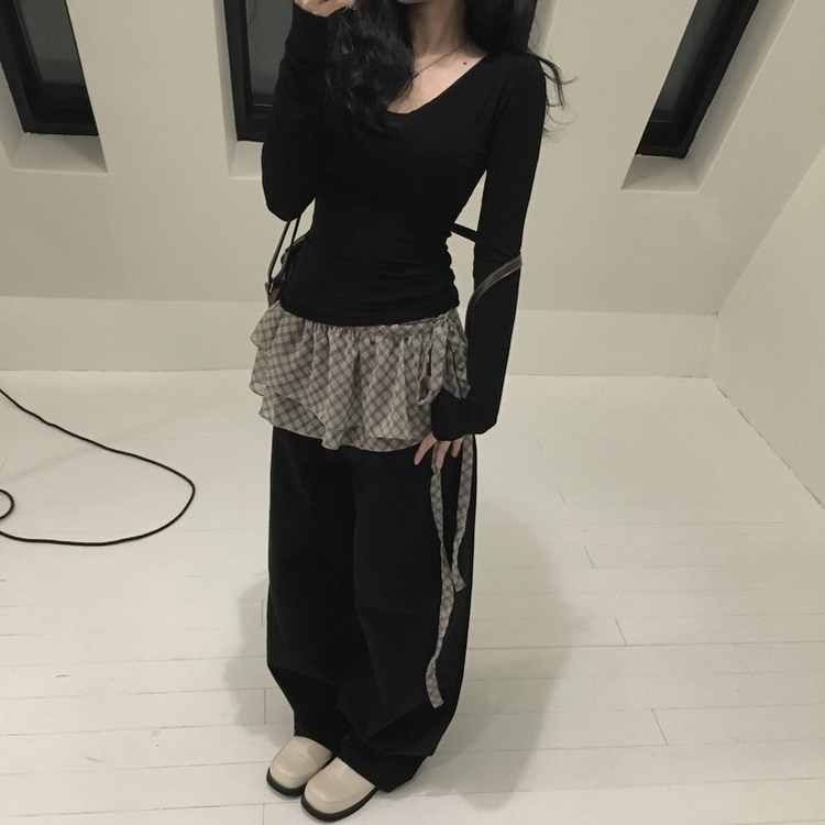 パウンドワイドパンツ BLACK
