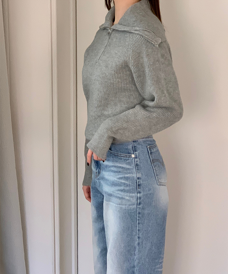 カラーニット GRAY