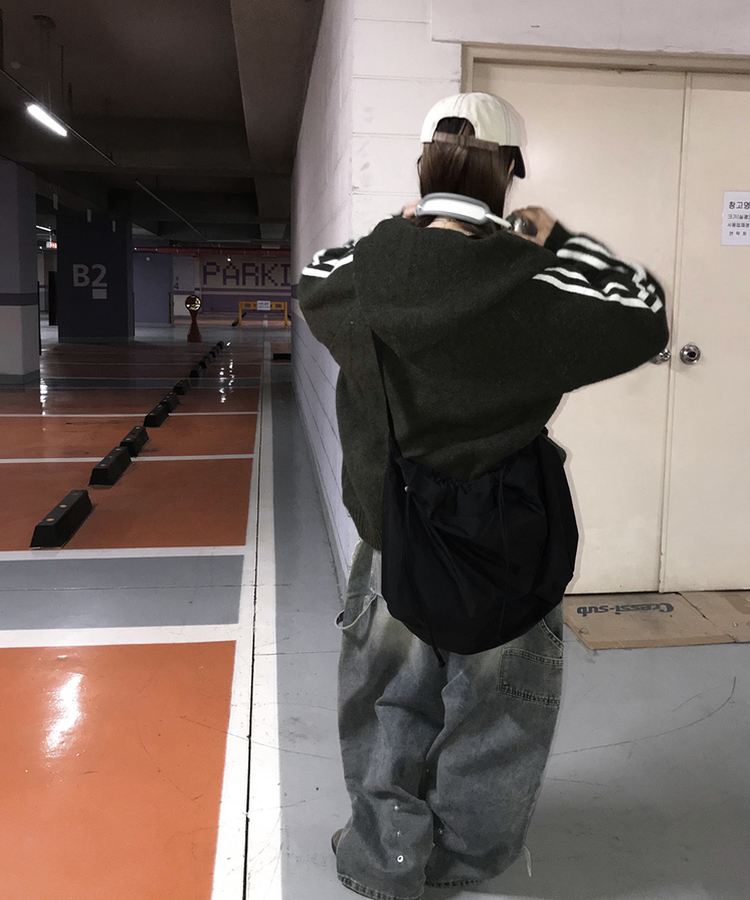 ユーモアデニムワイドバンディングパンツ BLUE