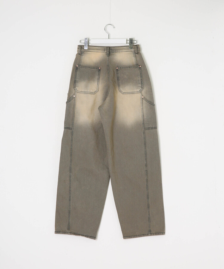 ビンテージスリットワイドデニムパンツ