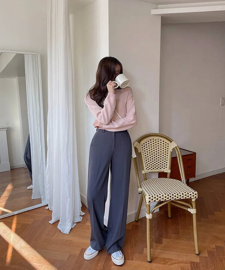 【丈別】バンディングワイドスラックス GREY