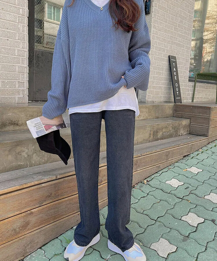 ベースストレートフィットデニムパンツ