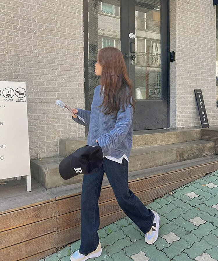 ベースストレートフィットデニムパンツ