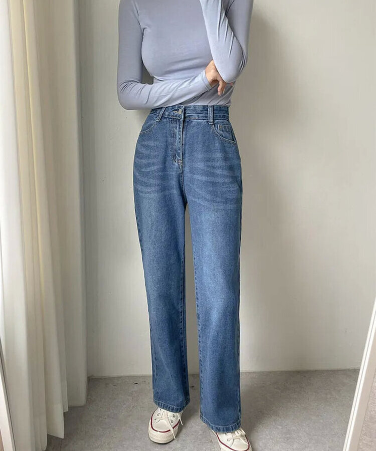 ベースストレートフィットデニムパンツ