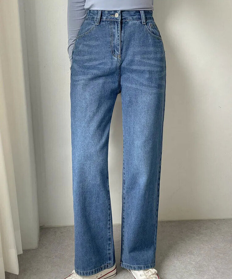 ベースストレートフィットデニムパンツ