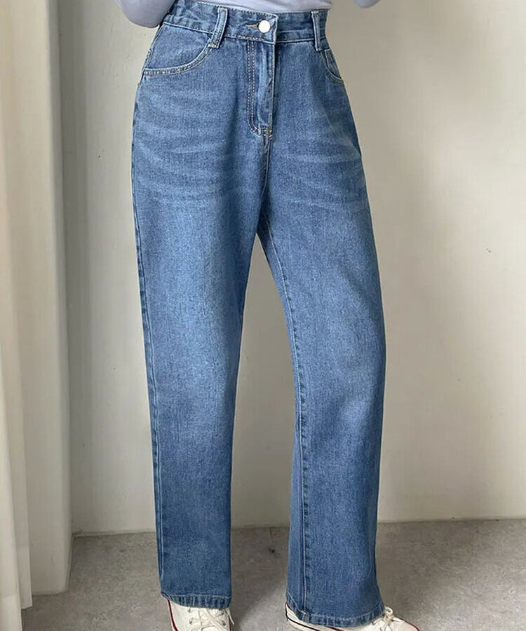 ベースストレートフィットデニムパンツ