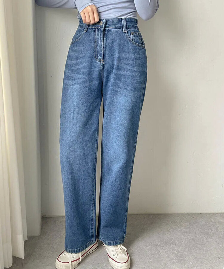 ベースストレートフィットデニムパンツ
