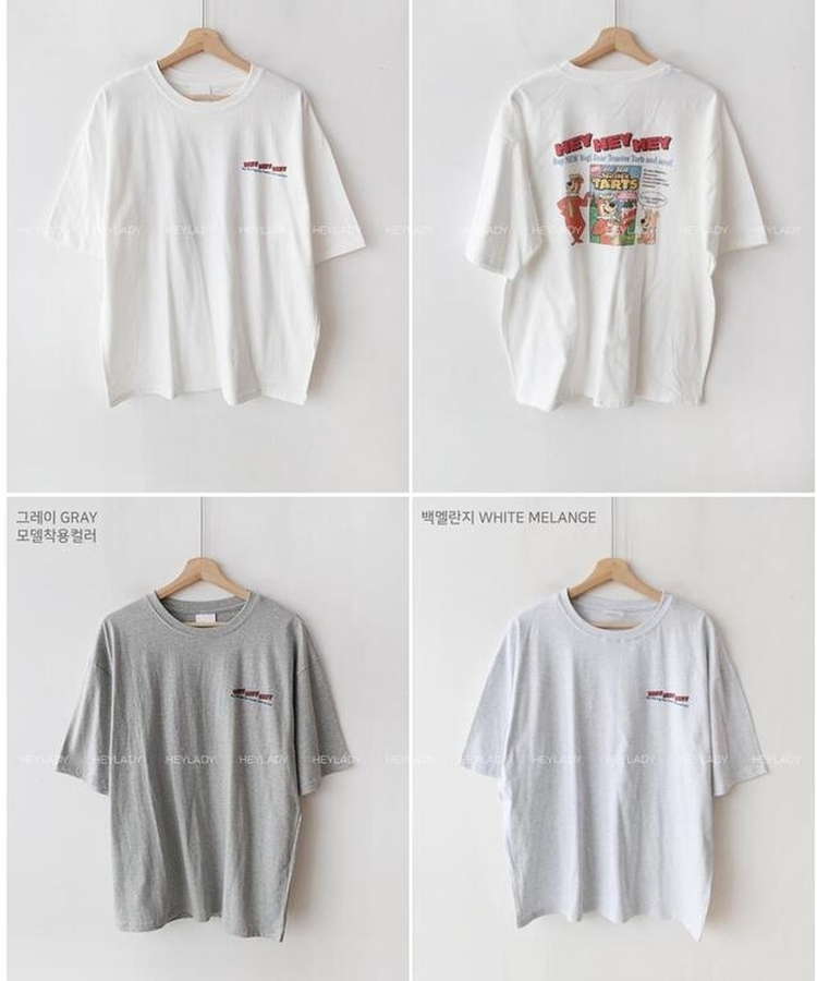 コットンプリンティング半袖Tシャツ