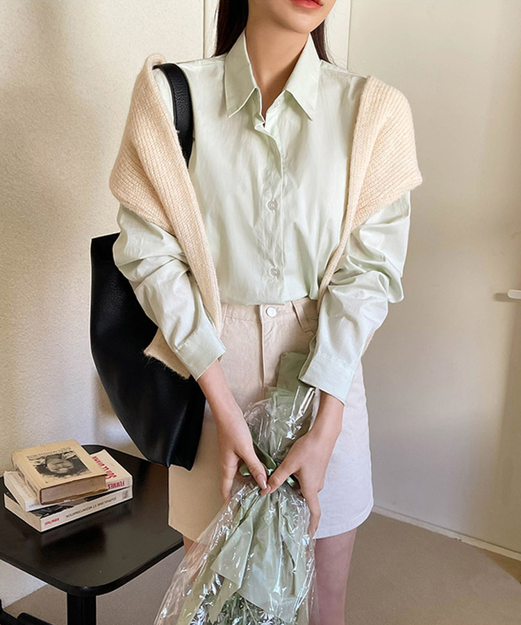 エブリタイムコットンシャツ(9color) MINT