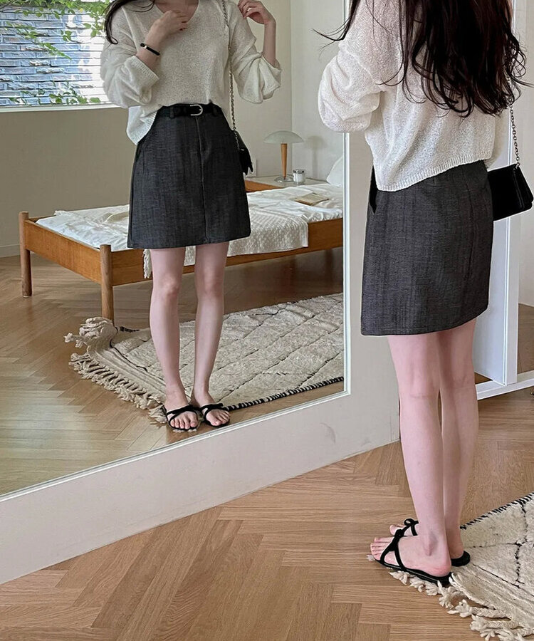 バーネットミニスカート BLACK