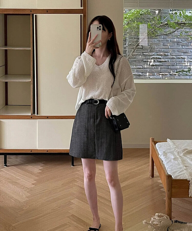 バーネットミニスカート BLACK