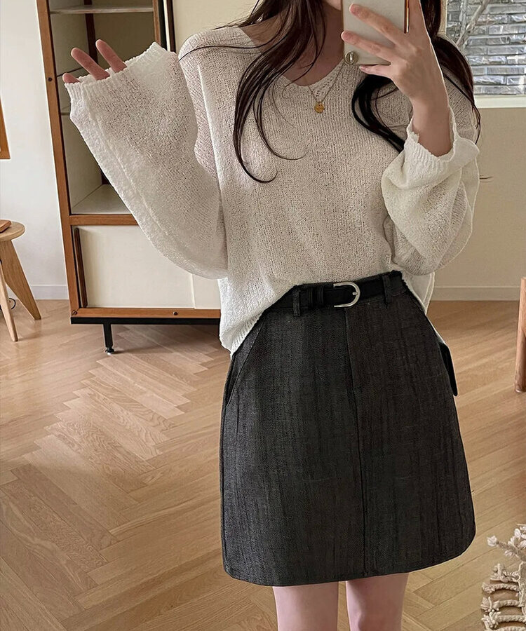 バーネットミニスカート BLACK