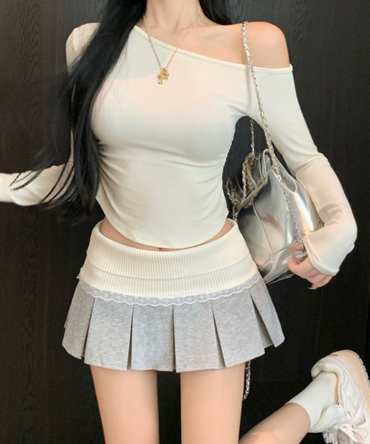 バンディングレーススカート GREY