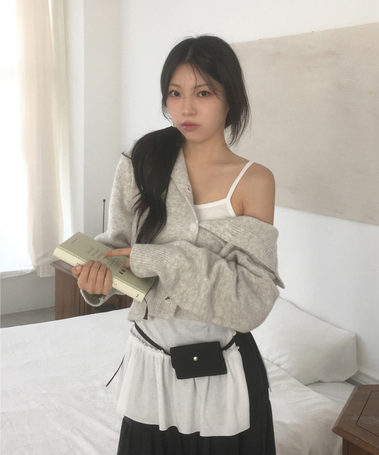 フリルシャーリングレイヤードワンピース IVORY