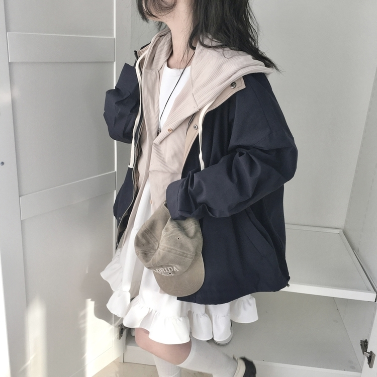 コーデュロイオーバーフィットフードシャツ BEIGE