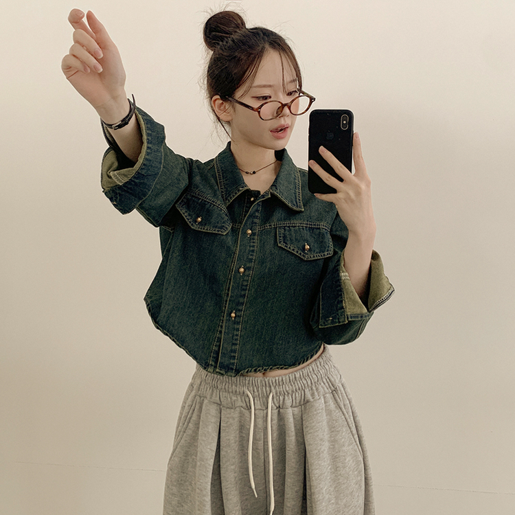 ウォッシングデニムシャツ DARK DENIM