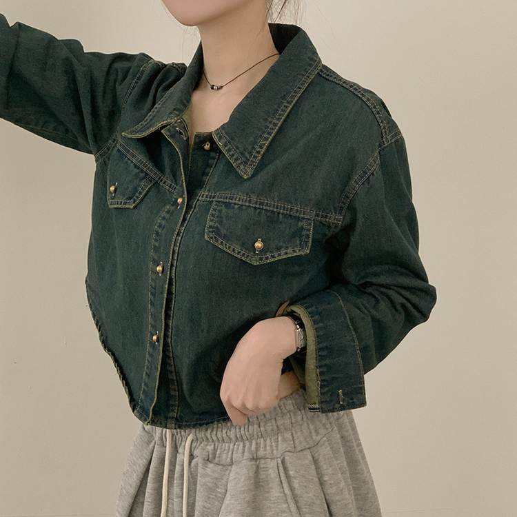 ウォッシングデニムシャツ DARK DENIM
