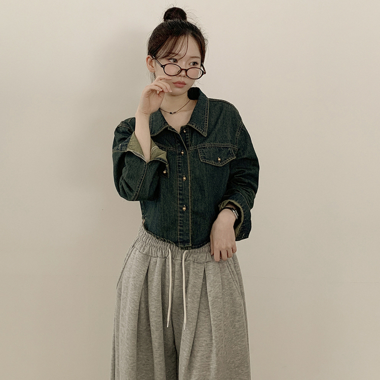 ウォッシングデニムシャツ DARK DENIM