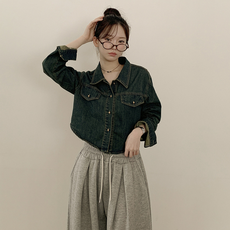 ウォッシングデニムシャツ DARK DENIM