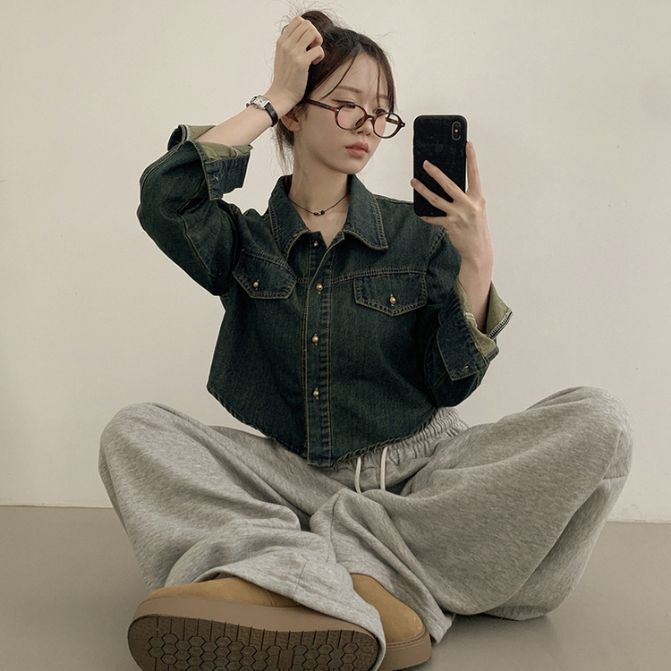 ウォッシングデニムシャツ DARK DENIM