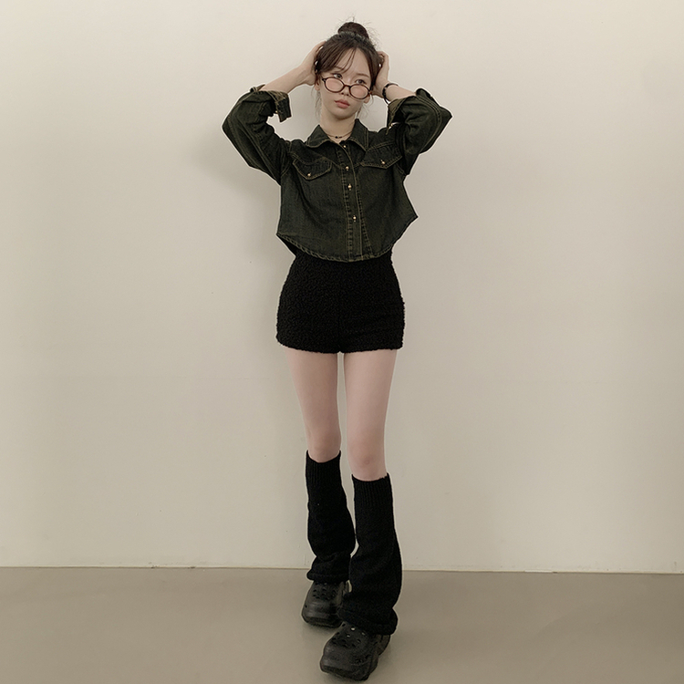 ウォッシングデニムシャツ BLACK DENIM