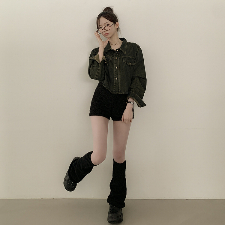 ウォッシングデニムシャツ BLACK DENIM