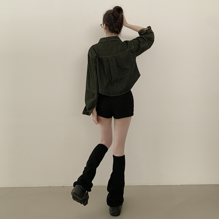 ウォッシングデニムシャツ BLACK DENIM