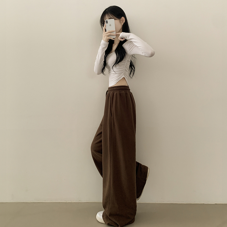 ストリングワイドジョガートレーニングパンツ(12color) BROWN