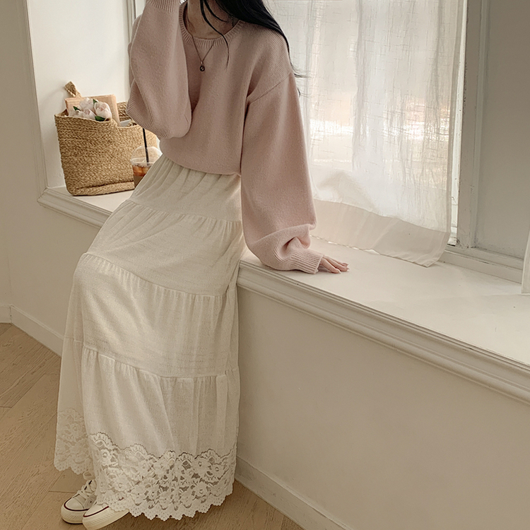 ラウンドオーバークロップニット(6color) LIGHT PINK