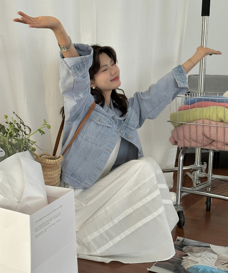 ポケットデニムジャケット LIGHT DENIM