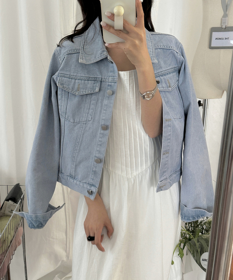 ポケットデニムジャケット LIGHT DENIM