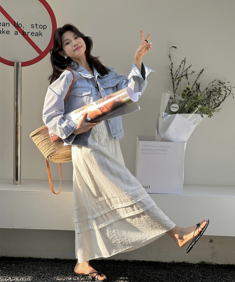 ポケットデニムジャケット LIGHT DENIM