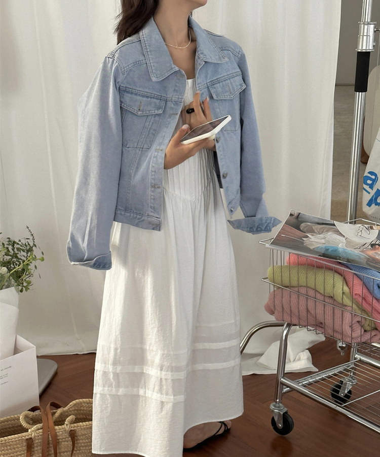 ポケットデニムジャケット LIGHT DENIM