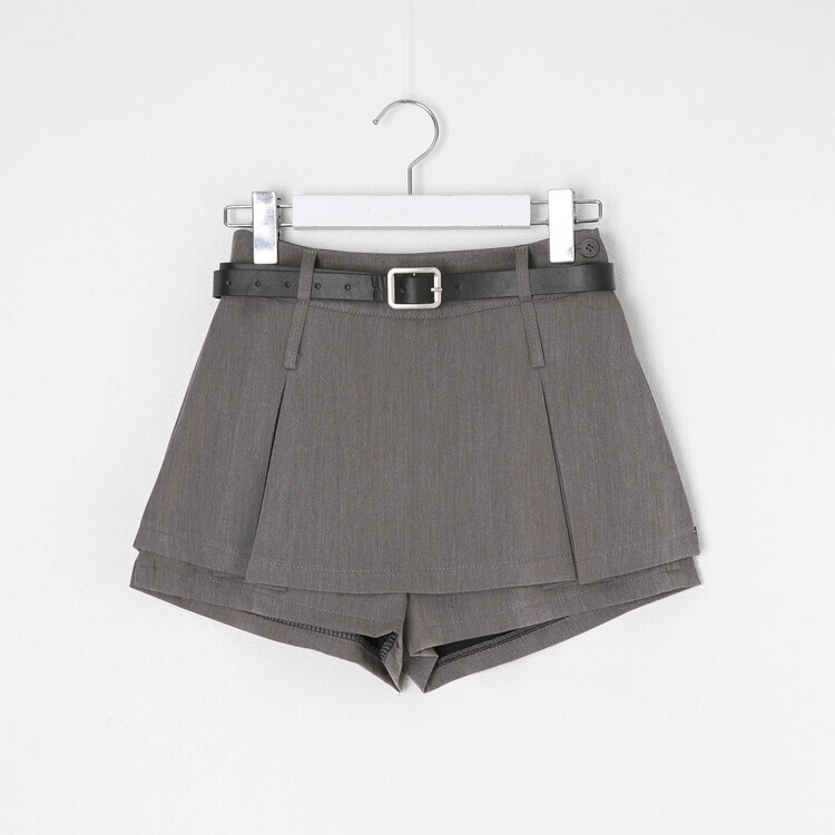 (벨트set) 유니크 플리츠 팬츠 미니스커트 (3color)