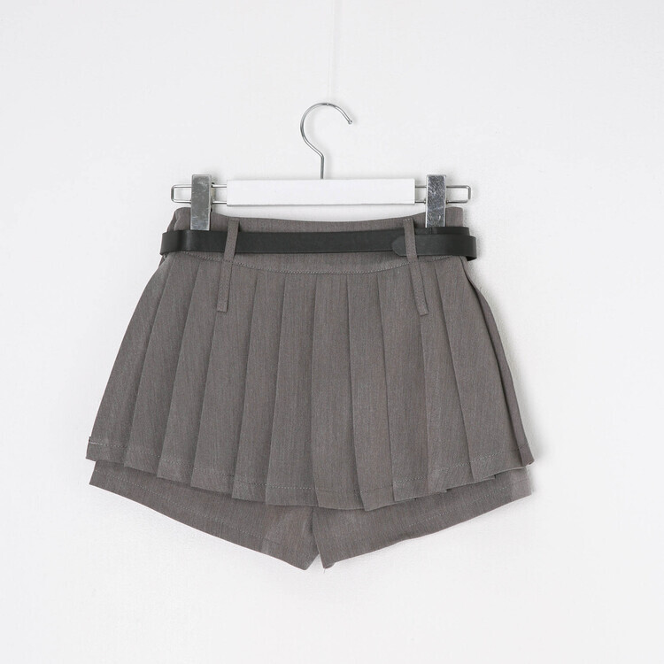 (벨트set) 유니크 플리츠 팬츠 미니스커트 (3color)