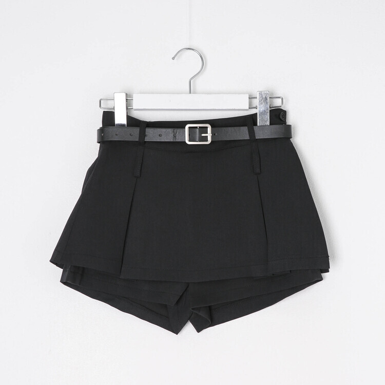 (벨트set) 유니크 플리츠 팬츠 미니스커트 (3color)