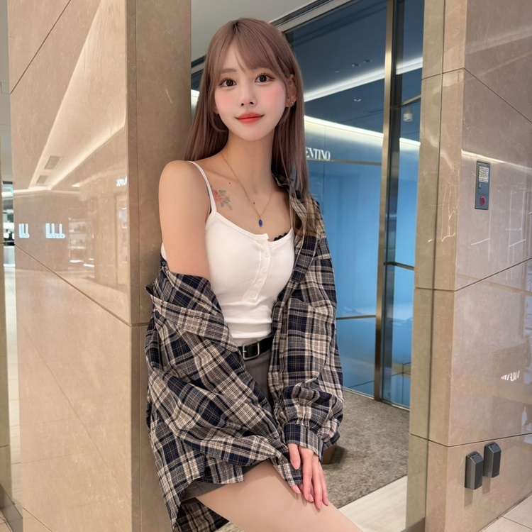 Peaceminusone ノースリーブ　タンクトップ Fitte（完全無縫製）】タンクトップ（パッド付） KB2058N