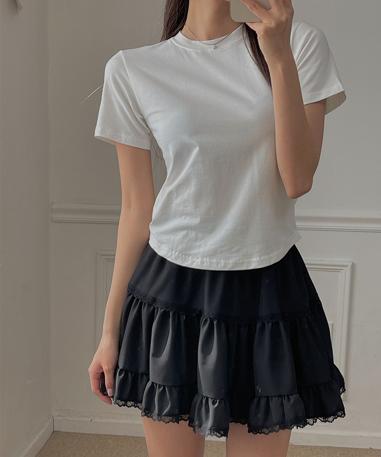 イージーフィットラウンド半袖Tシャツ(6color) IVORY